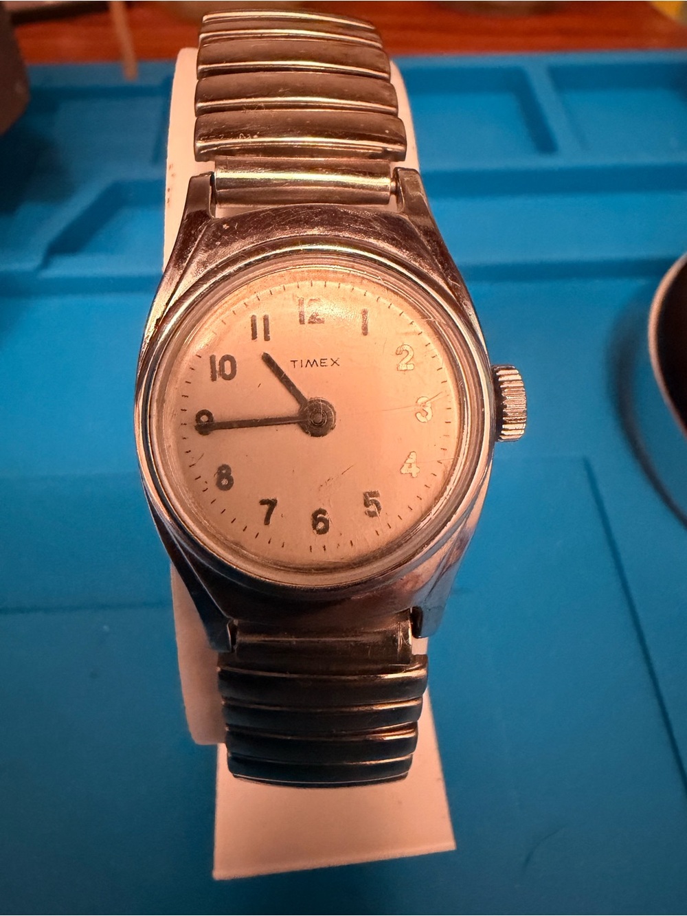 Timex Silver Case Women's Analog Watch with Expansion Band